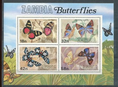 ZAMBIA 1980 - FARFALLE