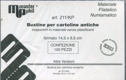 BUSTINE PER CARTOLINE ANTICHE SPESSE - CONFEZIONE DA 100