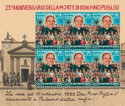 2018 MINIFOGLIO 25° ANNIVERSARIO DELLA MORTE DEL BEATO DON PINO PUGLISI