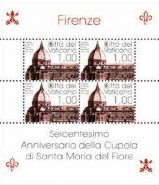 2018 MINIFOGLIO 600° ANNIVERSARIO DELLA CUPOLA DI SANTA MARIA DEL FIORE
