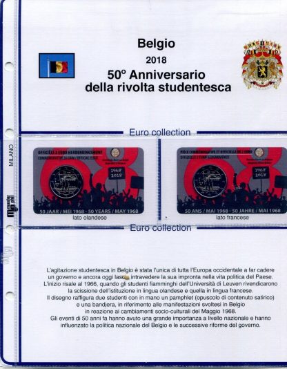 FOGLI PER 2 EURO BELGIO IN COIN CARD dal 2014 al 2024 - MASTERPHIL - immagine 2