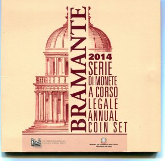 2014 Divisionale Euro Italia  - 9 Valori + Ag - BRAMANTE