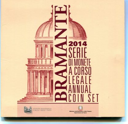 2014 Divisionale Euro Italia  - 9 Valori + Ag - BRAMANTE