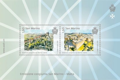 2016 FOGLIETTO LE FORTEZZE DI SAN MARINO E MALTA