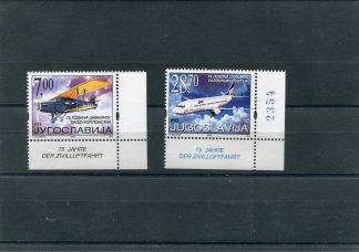 JUGOSLAVIA 2002 AEREI UNIF.2969/70