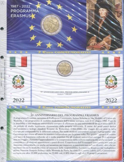 FOGLI PER I 2 EURO COMMEMORATIVI ITALIA DAL 2004 AL 2022- ABAFIL - immagine 3