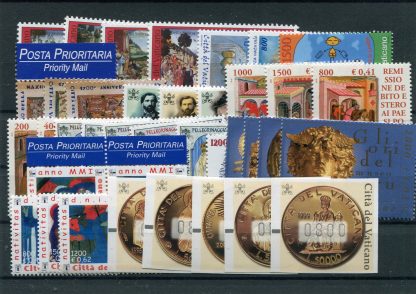 <b>2001 </b> (ANN.CPL) Francobolli Vaticano  - Pontificato di G. Paolo II