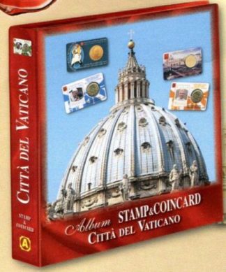 ALBUM EURO VATICANO PER STAMP AND COIN CARD- ABAFIL