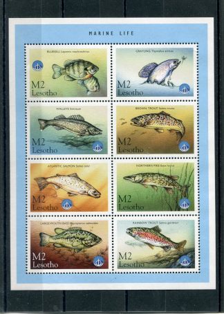 LESOTHO 1998 ANNO DELL'OCEANO E PESCI YV.1357/64
