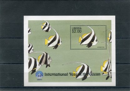 LIBERIA 1998 ANNO DELL'OCEANO E PESCI YV.BF201
