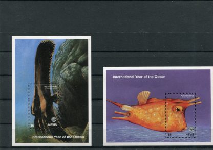 NEVIS 1998 ANNO DELL'OCEANO E PESCI YV.BF147/148