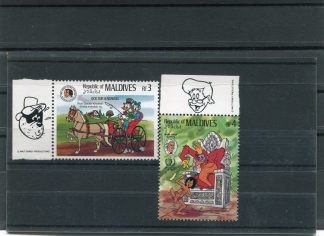 MALDIVE 1986 WALT DISNEY YV.1048/49