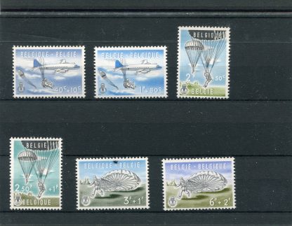 BELGIO 1960 PARACADUTISMO UNIF.1133/38