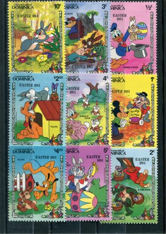 DOMINICA 1984 WALT DISNEY E PASQUA YV.785/93