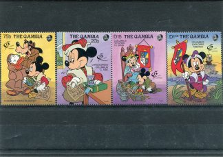 GAMBIA 1992 WALT DISNEY E COLOMBO YV.1133/36