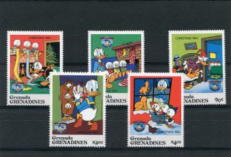 GRENADA GRENADINE 1984 WALT DISNEY E NATALE YV.557/61