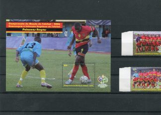 ANGOLA 2006 CALCIO E CAMPIONATI MONDIALI YV.1607/08+BF116