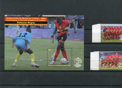 ANGOLA 2006 CALCIO E CAMPIONATI MONDIALI YV.1607/08+BF116