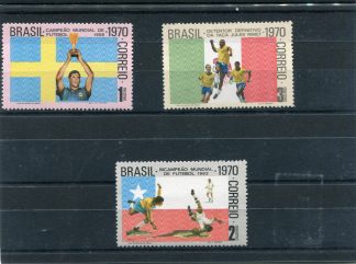 BRASILE 1970 CALCIO YV.935/37