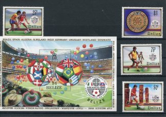 BELIZE 1986 CALCIO E CAMPIONATI DEL MONDO YV.804/07+BF72