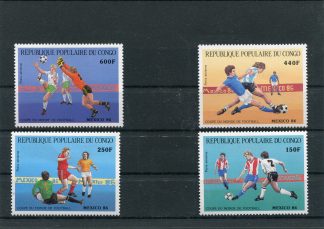 CONGO (EX FRANCESE) 1986 CALCIO E CAMPIONATI MONDIALI YV.A349/52