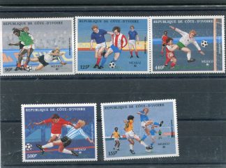 COSTA D'AVORIO 1986 CALCIO E CAMPIONATI MONDIALI YV.A108/12