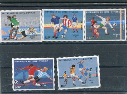 COSTA D'AVORIO 1986 CALCIO E CAMPIONATI MONDIALI YV.A108/12