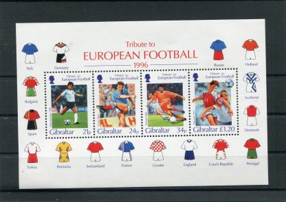 GIBILTERRA 1996 CALCIO  E CAMPIONATI EUROPEI UNIF.BF29