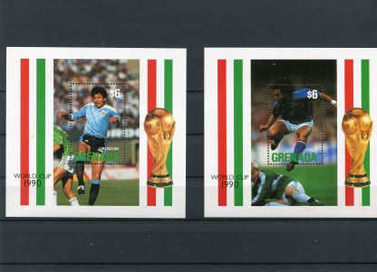 GRENADA 1990 CALCIO E CAMPIONATI MONDIALI  YV.BF247/48