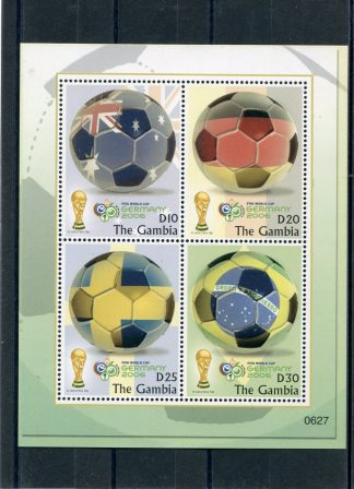 GAMBIA 2006 CALCIO  E CAMPIONATI MONDIALI YV.4580/83