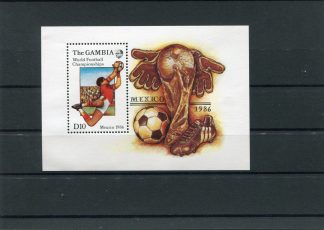 GAMBIA 1986 CALCIO  E CAMPIONATI MONDIALI YV.BF23