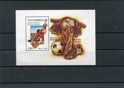 GAMBIA 1986 CALCIO  E CAMPIONATI MONDIALI YV.BF23