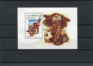 GAMBIA 1986 CALCIO  E CAMPIONATI MONDIALI YV.BF28