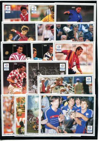 GAMBIA 1996 CALCIO  E CAMPIONATI EUROPEI YV.BF283/98