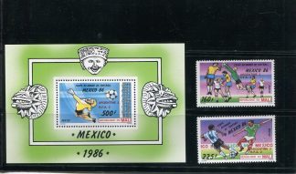 MALI 1986 CALCIO E CAMPIONATI MONDIALI  YV.536/37+BF25