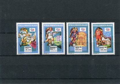 MADAGASCAR 1992 CALCIO E CAMPIONATI MONDIALI  YV.1082/85