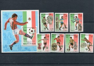 NICARAGUA 1986 CALCIO E CAMPIONATI MONDIALI YV.1402/03+A112/30+BF176