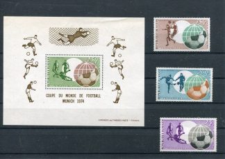 NIGER 1974 CALCIO E CAMPIONATI MONDIALI  YV.A227/29+BF11
