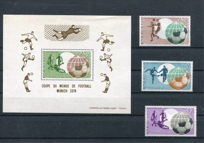 NIGER 1974 CALCIO E CAMPIONATI MONDIALI  YV.A227/29+BF11