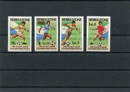 SIERRA LEONE 1986 CALCIO E CAMPIONATI MONDIALI YV.739/42