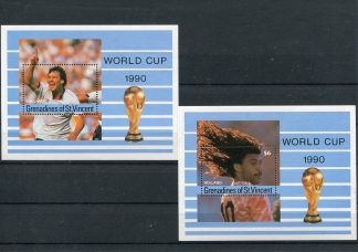 SAINT VINCENT E GRENADINE 1990 CALCIO E CAMPIONATI MONDIALI YV.BF41/42