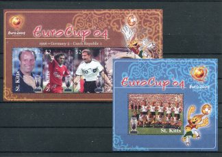 SAINT KITTS 2004 CALCIO E CAMPIONATI MONDIALI YV.1168/71+BF66