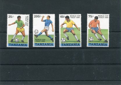 TANZANIA 1990 CALCIO E CAMPIONATI MONDIALI YV.476/79