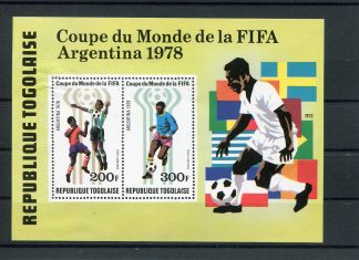 TOGO 1978 CALCIO E CAMPIONATI MONDIALI YV.BF118