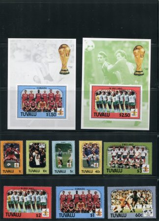 TUVALU 1986 CALCIO E CAMPIONATI MONDIALI YV.369/76+BF15/15A