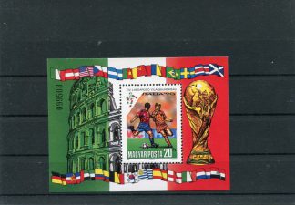 UNGHERIA 1990 CALCIO, CAMPIONATI MONDIALI E BANDIERE YV.BF211