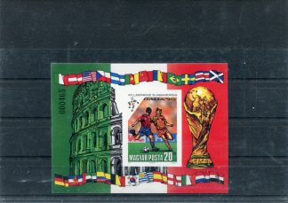 UNGHERIA 1990 CALCIO, CAMPIONATI MONDIALI E BANDIERE YV.BF211 ND