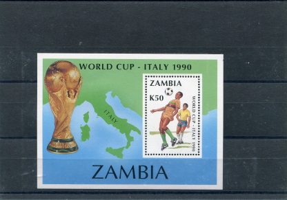 ZAMBIA 1990 CALCIO E CAMPIONATI MONDIALI YV.BF18