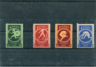 GRECIA 1939 GIOCHI BALCANICI  UNIF.446/49