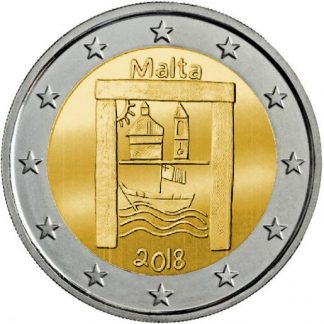 2018 MALTA - Patrimonio culturale 3ª moneta della serie "Dai Bambini con Solidarietà"